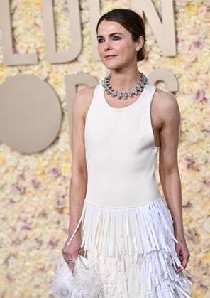 Actress Keri Russell arrives for the 81st annual Golden Globe Awards at the Beverly Hilton in Beverly Hills, California on Sunday, January 7, 2024.  LAP202401070176 CHRISxCHEW