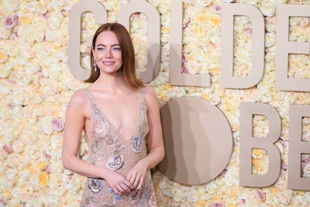 January 7, 2024, Beverly Hills, California, USA: Emma Stone on the red carpet of the 81st Annual Golden Globe Awards on Sunday January 7, 2024 at The Beverly Hilton Hotel in Beverly Hills, California. JAVIER ROJAS PI Beverly Hills USA - ZUMAp124 20240107_zaa_p124_045 Copyright: xJavierxRojasx