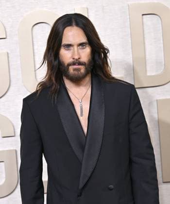 Actor Jared Leto arrives for the 81st annual Golden Globe Awards at the Beverly Hilton in Beverly Hills, California on Sunday, January 7, 2024.  LAP202401070198 CHRISxCHEW