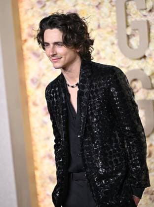 Actor Timothée Chalamet arrives for the 81st annual Golden Globe Awards at the Beverly Hilton in Beverly Hills, California on Sunday, January 7, 2024.  LAP202401070235 CHRISxCHEW