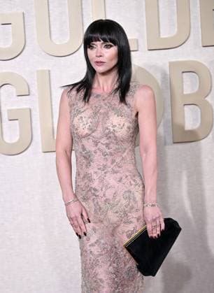 Actress Christina Ricci arrives for the 81st annual Golden Globe Awards at the Beverly Hilton in Beverly Hills, California on Sunday, January 7, 2024.  LAP202401070238 CHRISxCHEW