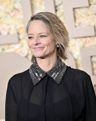 Actress Jodie Foster arrives for the 81st annual Golden Globe Awards at the Beverly Hilton in Beverly Hills, California on Sunday, January 7, 2024.  LAP202401070241 CHRISxCHEW
