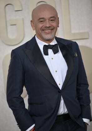 Actor Christian Louboutin arrives for the 81st annual Golden Globe Awards at the Beverly Hilton in Beverly Hills, California on Sunday, January 7, 2024.  LAP202401070271 CHRISxCHEW
