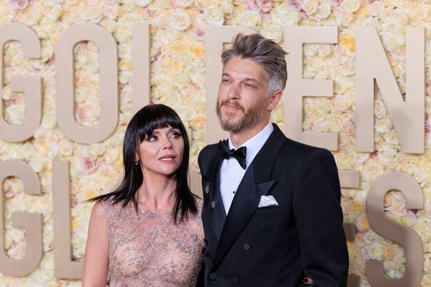 January 7, 2024, Beverly Hills, California, USA: Christina Ricci and Mark Hampton on the red carpet of the 81st Annual Golden Globe Awards on Sunday January 7, 2024 at the Beverly Hilton Hotel in Beverly Hills, California. JAVIER ROJAS PI Beverly Hills USA - ZUMAp124 20240107_zaa_p124_055 Copyright: xJavierxRojasx