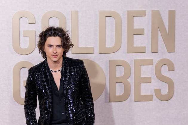 January 7, 2024, Beverly Hills, California, USA: Timothee Chalamet on the red carpet of the 81st Annual Golden Globe Awards on Sunday January 7, 2024 at The Beverly Hilton Hotel in Beverly Hills, California. JAVIER ROJAS PI Beverly Hills USA - ZUMAp124 20240107_zaa_p124_063 Copyright: xJavierxRojasx