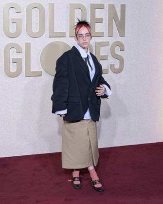 81st Annual Golden Globe Awards 07 January 2024 - Beverly Hills, California - Billie Eilish. 81st Annual Golden Globe Awards at The Beverly Hilton Hotel. Photo Credit: Billy Bennight AdMedia Beverly Hills California United States EDITORIAL USE ONLY  Copyright: xx BillyxBennightx admphotostwo870505