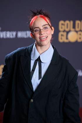 January 7, 2024, Beverly Hills, California, USA: Billie Eilish in the press room of the 81st Annual Golden Globe Awards on Sunday January 7, 2024 at The Beverly Hilton Hotel in Beverly Hills, California. ARIANA RUIZ PI Beverly Hills USA - ZUMAp124 20240107_zaa_p124_102 Copyright: xArianaxRuizx