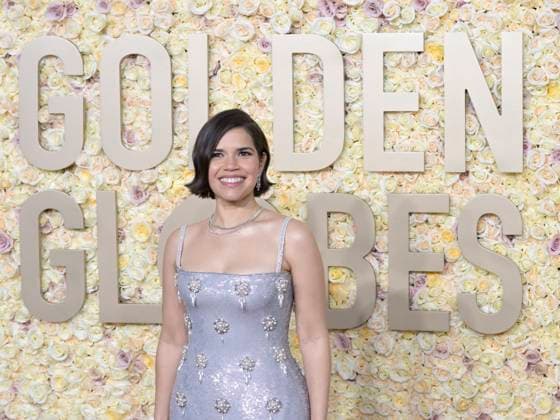 81st Annual Golden Globe Awards 07 January 2024 - Beverly Hills, California - America Ferrera. 81st Annual Golden Globe Awards at The Beverly Hilton Hotel. Photo Credit: Billy Bennight AdMedia Beverly Hills California United States EDITORIAL USE ONLY  Copyright: xx BillyxBennightx admphotostwo870545