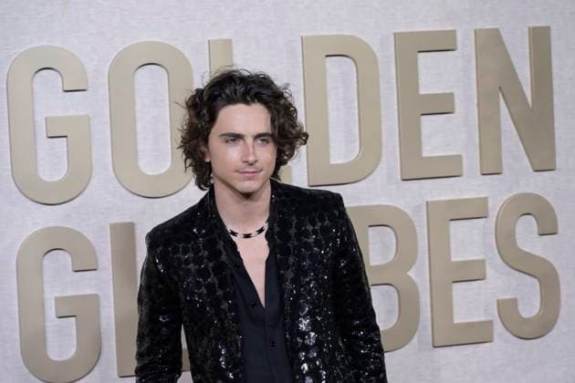 81st Annual Golden Globe Awards 07 January 2024 - Beverly Hills, California - Timothee Chalamet. 81st Annual Golden Globe Awards at The Beverly Hilton Hotel. Photo Credit: Billy Bennight AdMedia Beverly Hills California United States EDITORIAL USE ONLY  Copyright: xx BillyxBennightx admphotostwo870601