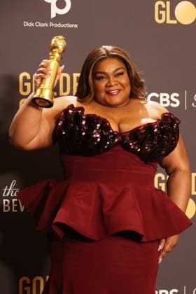 January 7, 2024, Beverly Hills, CA, USA: Da Vine Joy Randolph, winner of the Supporting Actress award for The Holdovers , pose in the press room during the 81st Annual Golden Globe Awards at The Beverly Hilton on January 07, 2024 in Beverly Hills, California. Beverly Hills USA - ZUMAs181 20240107_zea_s181_267 Copyright: xCraSHx