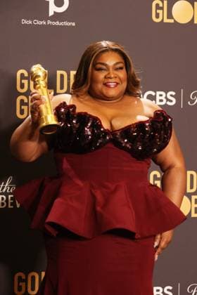 January 7, 2024, Beverly Hills, CA, USA: Da Vine Joy Randolph, winner of the Supporting Actress award for The Holdovers , pose in the press room during the 81st Annual Golden Globe Awards at The Beverly Hilton on January 07, 2024 in Beverly Hills, California. Beverly Hills USA - ZUMAs181 20240107_zea_s181_268 Copyright: xCraSHx