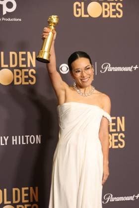 January 7, 2024, Beverly Hills, CA, USA: Ali Wong, winner of the Best Performance in a Limited Series, Anthology Series, or Motion Picture Made for Television award for Beef poses in the press room during the 81st Annual Golden Globe Awards at The Beverly Hilton on January 07, 2024 in Beverly Hills, California. Beverly Hills USA - ZUMAs181 20240107_zea_s181_279 Copyright: xCraSHx