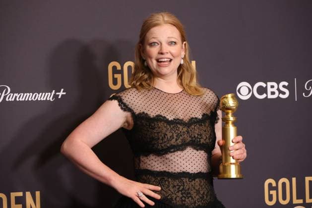 January 7, 2024, Beverly Hills, CA, USA: Sarah Snook, winner of the Best Performance by an Actress in a Television Series, Drama award for Succession poses in the press room during the 81st Annual Golden Globe Awards at The Beverly Hilton on January 07, 2024 in Beverly Hills, California. Beverly Hills USA - ZUMAs181 20240107_zea_s181_368 Copyright: xCraSHx