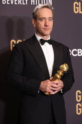 January 7, 2024, Beverly Hills, CA, USA: Matthew Macfadyen, winner of the Best Supporting Actor, Television award for Succession poses in the press room during the 81st Annual Golden Globe Awards at The Beverly Hilton on January 07, 2024 in Beverly Hills, California. Beverly Hills USA - ZUMAs181 20240107_zea_s181_373 Copyright: xCraSHx