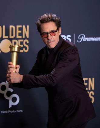 January 7, 2024, Beverly Hills, California, USA: Robert Downey Jr. in the press room of the 81st Annual Golden Globe Awards on Sunday January 7, 2024 at The Beverly Hilton Hotel in Beverly Hills, California. ARIANA RUIZ PI Beverly Hills USA - ZUMAp124 20240107_zaa_p124_118 Copyright: xArianaxRuizx