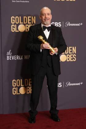 January 7, 2024, Beverly Hills, CA, USA: Paul Giamatti, winner of the Best Performance by a Male Actor in a Motion Picture Ã¢â‚¬ Musical or Comedy for The Holdovers, poses in the press room during the 81st Annual Golden Globe Awards at The Beverly Hilton on January 07, 2024 in Beverly Hills, California. Beverly Hills USA - ZUMAs181 20240107_zea_s181_383 Copyright: xCraSHx