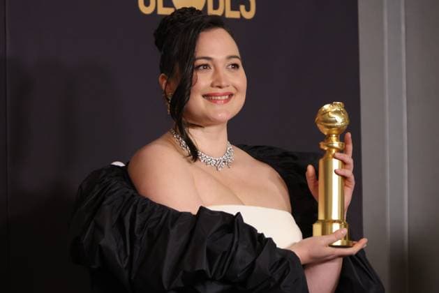 January 7, 2024, Beverly Hills, CA, USA: Lily Gladstone, winner of the Best Performance by a Female Actor in a Motion Picture Ã¢â‚¬ Drama award for Killers of the Flower Moon, poses in the press room during the 81st Annual Golden Globe Awards at The Beverly Hilton on January 07, 2024 in Beverly Hills, California. Beverly Hills USA - ZUMAs181 20240107_zea_s181_397 Copyright: xCraSHx