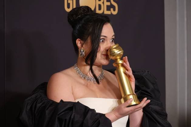 January 7, 2024, Beverly Hills, CA, USA: Lily Gladstone, winner of the Best Performance by a Female Actor in a Motion Picture Ã¢â‚¬ Drama award for Killers of the Flower Moon, poses in the press room during the 81st Annual Golden Globe Awards at The Beverly Hilton on January 07, 2024 in Beverly Hills, California. Beverly Hills USA - ZUMAs181 20240107_zea_s181_398 Copyright: xCraSHx