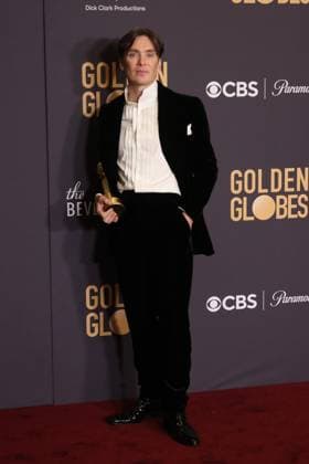 January 7, 2024, Beverly Hills, CA, USA: Cillian Murphy, winner of the Best Performance by an Actor in a Motion Picture, Drama award for Oppenheimer poses in the press room during the 81st Annual Golden Globe Awards at The Beverly Hilton on January 07, 2024 in Beverly Hills, California. Beverly Hills USA - ZUMAs181 20240107_zea_s181_417 Copyright: xCraSHx