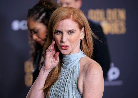 January 7, 2024, Beverly Hills, California, USA: Sarah Rafferty in the press room of the 81st Annual Golden Globe Awards on Sunday January 7, 2024 at The Beverly Hilton Hotel in Beverly Hills, California. ARIANA RUIZ PI Beverly Hills USA - ZUMAp124 20240107_zaa_p124_159 Copyright: xArianaxRuizx