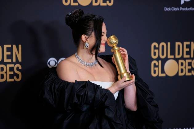 January 7, 2024, Beverly Hills, California, USA: Lily Gladstone in the press room of the 81st Annual Golden Globe Awards on Sunday January 7, 2024 at The Beverly Hilton Hotel in Beverly Hills, California. ARIANA RUIZ PI Beverly Hills USA - ZUMAp124 20240107_zaa_p124_165 Copyright: xArianaxRuizx