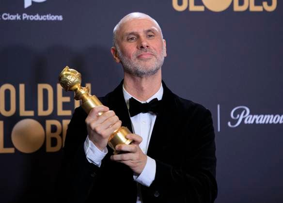 January 7, 2024, Beverly Hills, California, USA: Jesse Armstrong in the press room of the 81st Annual Golden Globe Awards on Sunday January 7, 2024 at The Beverly Hilton Hotel in Beverly Hills, California. ARIANA RUIZ PI Beverly Hills USA - ZUMAp124 20240107_zaa_p124_167 Copyright: xArianaxRuizx