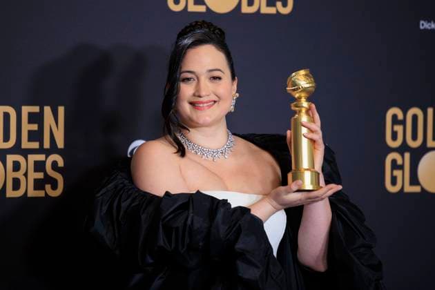 January 7, 2024, Beverly Hills, California, USA: Lily Gladstone in the press room of the 81st Annual Golden Globe Awards on Sunday January 7, 2024 at The Beverly Hilton Hotel in Beverly Hills, California. ARIANA RUIZ PI Beverly Hills USA - ZUMAp124 20240107_zaa_p124_168 Copyright: xArianaxRuizx
