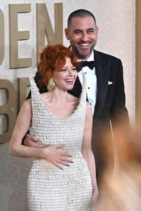 Natasha Lyonne and Bryn Mooser at the 81 Golden Globe Awards at the Beverly Hilton Hotel Beverly Hills, 07 01 2024 Foto:xJ.xBlocx xFuturexImagex globes_2024_4154