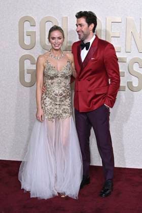 Emily Blunt with husband John Krasinski at the 81 Golden Globe Awards at the Beverly Hilton Hotel Beverly Hills, 07 01 2024 Foto:xJ.xBlocx xFuturexImagex globes_2024_4209