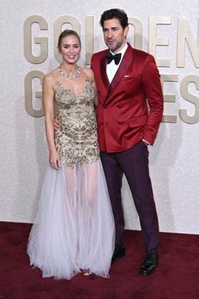 Emily Blunt with husband John Krasinski at the 81 Golden Globe Awards at the Beverly Hilton Hotel Beverly Hills, 07 01 2024 Foto:xJ.xBlocx xFuturexImagex globes_2024_4210