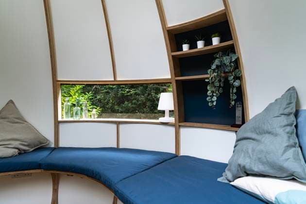Can t afford a traditional flat? How about your own escape pod for Â£22,800 instead Story from Jam Press (Escape Pod) Pictured: One of the Escape Pods. Can t afford a traditional flat? How about your own escape pod for Â£22,800 instead The bleak property market getting you down? If you™re open to living in less traditional spaces, there™s a new option available: your own escape pod. The tiny round home was designed by Deltamodul, a manufacturer that specialises in unusual properties such as houseboats, bunkers, container houses and sauna cabins. Some of them, such as the pod, are already built and ready, while others can be purchased on request. Measuring just 8.55 square metres, the miniature home has one door and two  Copyright: xJamxPress iophotography.co.uk