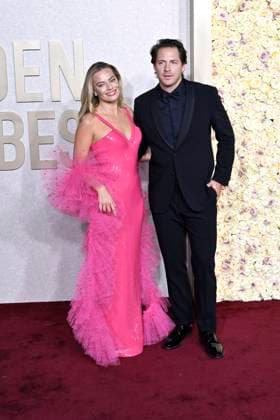 Margot Robbie with husband Tom Ackerley at the 81 Golden Globe Awards at the Beverly Hilton Hotel Beverly Hills, 07 01 2024 Foto:xJ.xBlocx xFuturexImagex globes_2024_4271