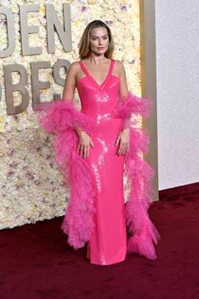 Margot Robbie at the 81 Golden Globe Awards at the Beverly Hilton Hotel Beverly Hills, 07 01 2024 Foto:xJ.xBlocx xFuturexImagex globes_2024_4273