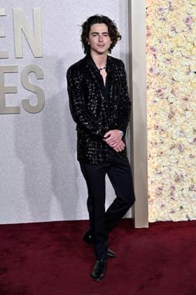 Timothee Chalamet at the 81 Golden Globe Awards at the Beverly Hilton Hotel Beverly Hills, 07 01 2024 Foto:xJ.xBlocx xFuturexImagex globes_2024_4302