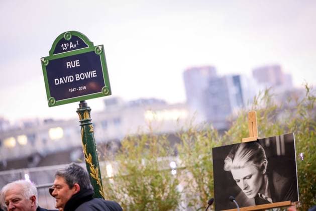 Bilder des Jahres 2024, News 01 Januar News Themen der Woche KW02 News Bilder des Tages Paris, France le 08 janvier 2024 - Inauguration rue David Bowie dans le 13eme arrondissement de Paris - Inauguration on rue David Bowie in the 13th arrondissement of Paris  Copyright: xLucxNoboutx