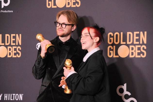 RECORD DATE NOT STATED FINNEAS, Billie Eilish in the press room, 81st Annual Golden Globe Awards - Press Room, Beverly Hilton Hotel, Beverly Hills, CA, United States, January 7, 2024. (Photo by: Elizabeth Goodenough Everett Collection) PUBLICATIONXNOTxINxCANxCHNxFRAxITAxJPNxNORxPOLxRUSxESPxUKxUSA