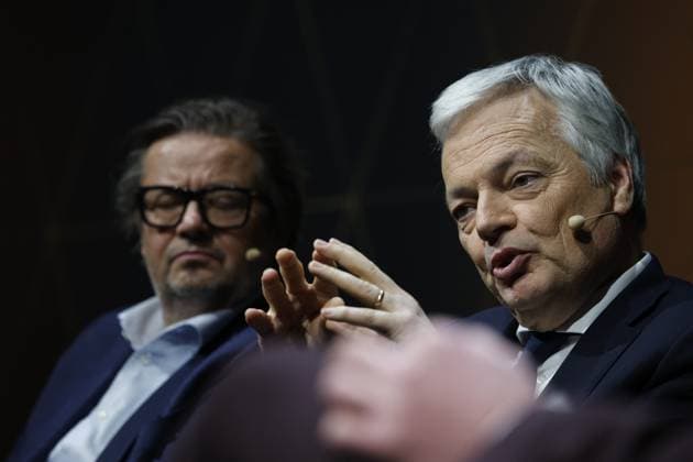 MR s Didier Reynders pictured during the 39th award ceremony for the Manager of the Year, Wednesday 10 January 2024 in Brussels. Flemish business magazine Trends, french-speaking counterpart Trends-Tendance, in collaboration with television channel Kanaal Z Canal Z, have a yearly tradition of electing a Flemish and a French-speaking manager of the year.  NICOLASxMAETERLINCK 83754608