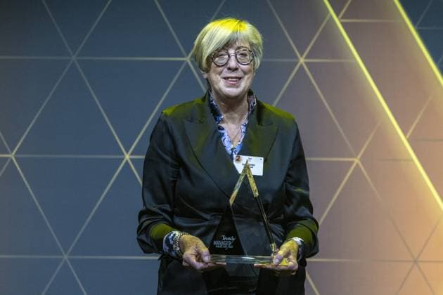 Euroclear s Lieve Mostrey pictured during the 39th award ceremony for the Manager of the Year, Wednesday 10 January 2024 in Brussels. Flemish business magazine Trends, french-speaking counterpart Trends-Tendance, in collaboration with television channel Kanaal Z Canal Z, have a yearly tradition of electing a Flemish and a French-speaking manager of the year.  NICOLASxMAETERLINCK 83757715