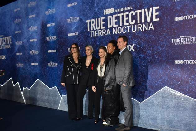 True Detective: Night Country Tv Series Premiere January 11, 2023, Mexico City, Mexico: (L-R) Mari-Jo Winkler, Issa Lopez, Jodie Foster, Kali Reis attend the blue carpet for the Tv series premiere by HBO True Detective: Night Country at Cineteca Nacional. on January 11, 2023 in Mexico City, Mexico. (Photo by Carlos Tischler Eyepix Group) Copyright: xCarlosxTischler xEyepixxGroupx CT_11012024_109028