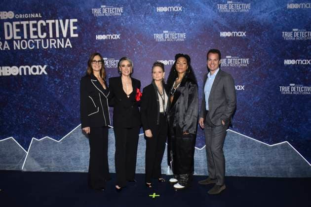 True Detective: Night Country Tv Series Premiere January 11, 2023, Mexico City, Mexico: (L-R) Mari-Jo Winkler, Issa Lopez, Jodie Foster, Kali Reis attend the blue carpet for the Tv series premiere by HBO True Detective: Night Country at Cineteca Nacional. on January 11, 2023 in Mexico City, Mexico. (Photo by Carlos Tischler Eyepix Group) Copyright: xCarlosxTischler xEyepixxGroupx CT_11012024_109029