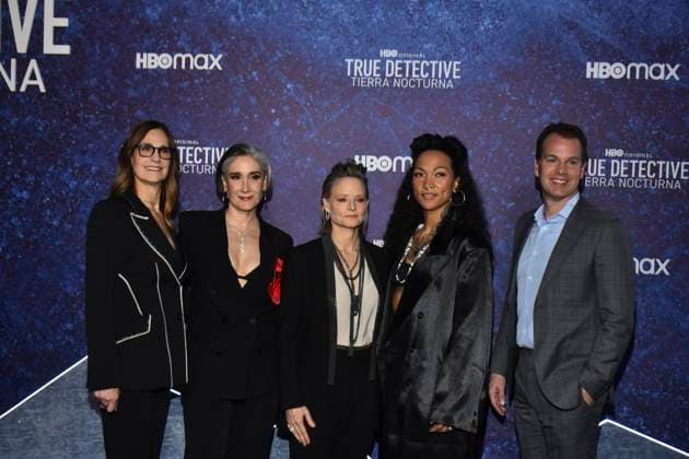 True Detective: Night Country Tv Series Premiere January 11, 2023, Mexico City, Mexico: (L-R) Mari-Jo Winkler, Issa Lopez, Jodie Foster, Kali Reis attend the blue carpet for the Tv series premiere by HBO True Detective: Night Country at Cineteca Nacional. on January 11, 2023 in Mexico City, Mexico. (Photo by Carlos Tischler Eyepix Group) Copyright: xCarlosxTischler xEyepixxGroupx CT_11012024_109034