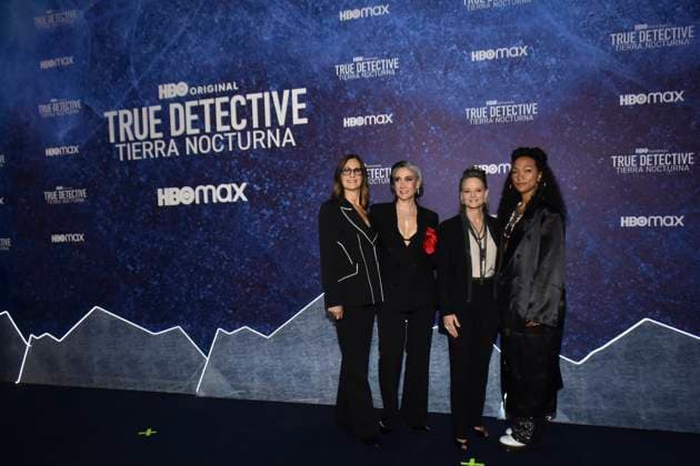 True Detective: Night Country Tv Series Premiere January 11, 2023, Mexico City, Mexico: (L-R) Mari-Jo Winkler, Issa Lopez, Jodie Foster, Kali Reis attend the blue carpet for the Tv series premiere by HBO True Detective: Night Country at Cineteca Nacional. on January 11, 2023 in Mexico City, Mexico. (Photo by Carlos Tischler Eyepix Group) Copyright: xCarlosxTischler xEyepixxGroupx CT_11012024_109040