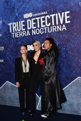 True Detective: Night Country Tv Series Premiere January 11, 2023, Mexico City, Mexico: (L-R) Jodie Foster, Issa Lopez, Kali Reis attend the blue carpet for the Tv series premiere by HBO True Detective: Night Country at Cineteca Nacional. on January 11, 2023 in Mexico City, Mexico. (Photo by Carlos Tischler Eyepix Group) Copyright: xCarlosxTischler xEyepixxGroupx CT_11012024_109042