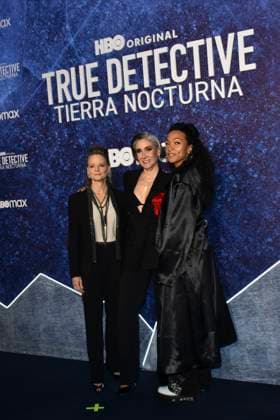 True Detective: Night Country Tv Series Premiere January 11, 2023, Mexico City, Mexico: (L-R) Jodie Foster, Issa Lopez, Kali Reis attend the blue carpet for the Tv series premiere by HBO True Detective: Night Country at Cineteca Nacional. on January 11, 2023 in Mexico City, Mexico. (Photo by Carlos Tischler Eyepix Group) Copyright: xCarlosxTischler xEyepixxGroupx CT_11012024_109045