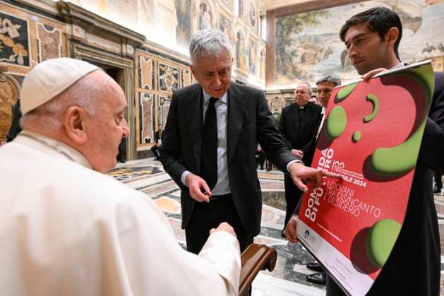 News Themen der Woche KW02 Italy, Rome, Vatican, 2024 1 12. Pope Francis receives in private audience Participants of Meeting sponsored by Toniolo Young Professional Association at Vatican . Photograph by Vatican Media Catholic Press Photo  Copyright: xVATICANxMEDIAx xipa-agency.netx xVaticanxMediax IPA_Agency_IPA42647753