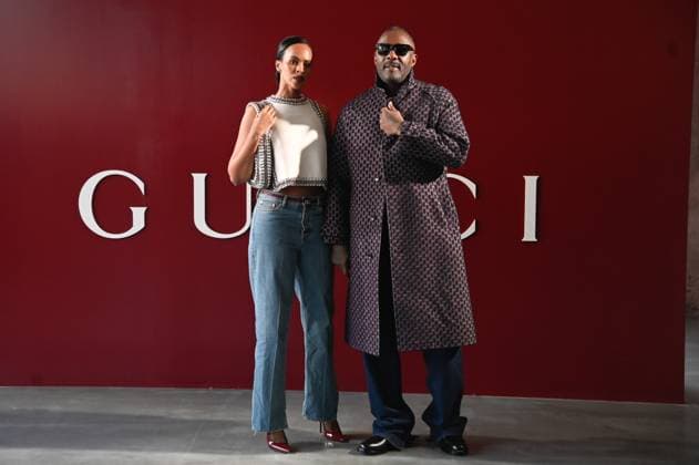 Entertainment Themen der Woche KW02 Entertainment Bilder des Tages Milan, Milan Fashion Week, Man Fall Winter 2024-2025 - Milan, Men s Fashion, Autumn Winter 2024-2025. Gucci arrivals Pictured: Idris Elba  Copyright: xSimonaxChiocciax xipa-agency.netx xModaxMilanox IPA_Agency_IPA42653592
