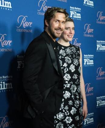 January 13, 2024, Santa Barbara, California, U.S.A: Ryan Gosling and Barbie Director Greta Gerwig charms on the Red Carpet before he receives the Kirk Douglas Award for Excellence in Film from Santa Barbara International Film Festival 2024 on January 13. The exclusive dinner gala was held at the Ritz-Carlton Hotel. Santa Barbara U.S.A - ZUMAk144 20240113_znp_k144_023 Copyright: xAmyxKatzx
