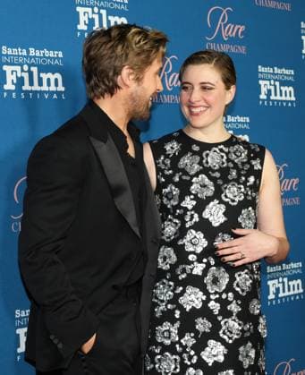 January 13, 2024, Santa Barbara, California, U.S.A: Ryan Gosling and Barbie Director Greta Gerwig charms on the Red Carpet before he receives the Kirk Douglas Award for Excellence in Film from Santa Barbara International Film Festival 2024 on January 13. The exclusive dinner gala was held at the Ritz-Carlton Hotel. Santa Barbara U.S.A - ZUMAk144 20240113_znp_k144_038 Copyright: xAmyxKatzx