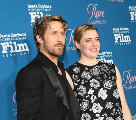 January 13, 2024, Santa Barbara, California, U.S.A: Ryan Gosling and Barbie Director Greta Gerwig charms on the Red Carpet before he receives the Kirk Douglas Award for Excellence in Film from Santa Barbara International Film Festival 2024 on January 13. The exclusive dinner gala was held at the Ritz-Carlton Hotel. Santa Barbara U.S.A - ZUMAk144 20240113_znp_k144_042 Copyright: xAmyxKatzx