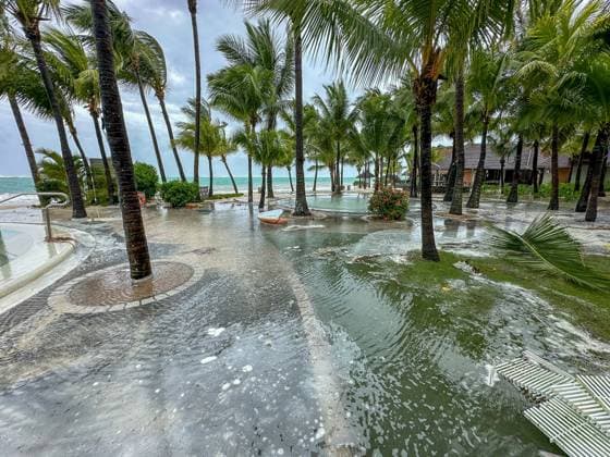 Cyclone strikes Mauritius, destroying the resort Beachcomber Paradis Golf and Spa, Travel, 15 01 2024 Le Morne Le Morne Mauritius Copyright: xkolbert-press ChristianxKolbertx